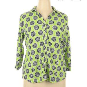 LULU-B 3/4 SLEEVE BUTTON-DOWN TOP